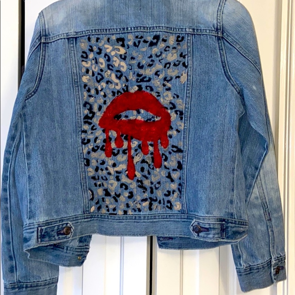Hand painted jean jacket